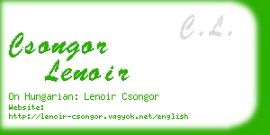csongor lenoir business card
